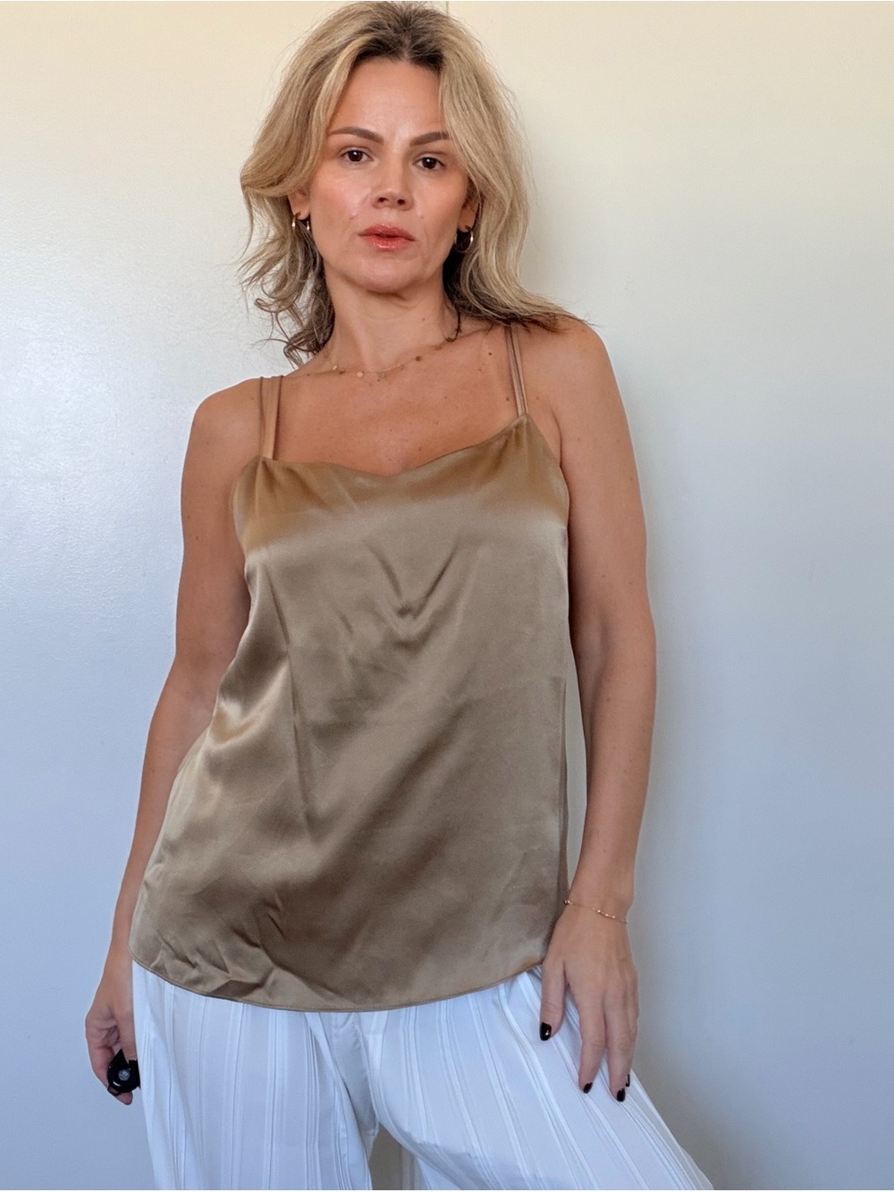 New Almina Concept Silk Camisole - Taupe